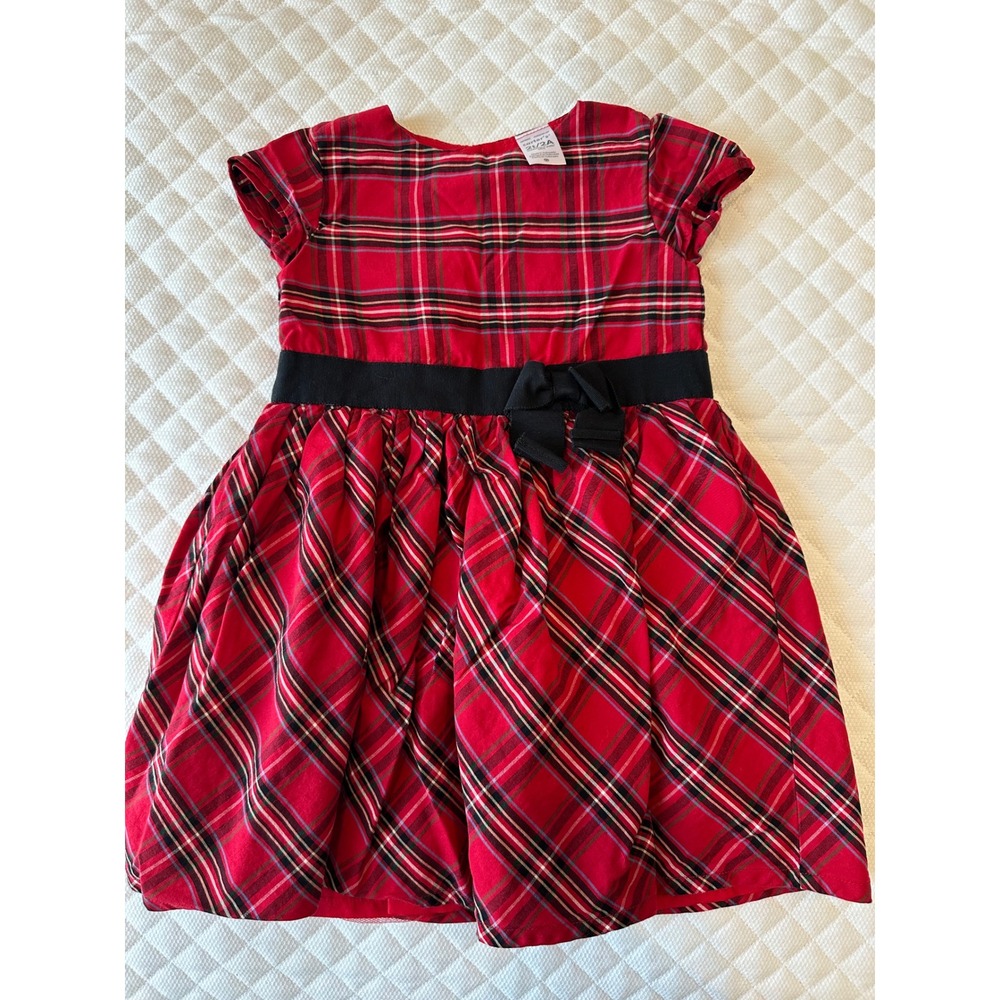 Carters Toddler Girl Red Plaid Holiday Dress 2T Christmas Tartan Bow 2R718610